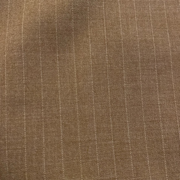 New York and Company. Tan, pin stripe, wide leg trouser in size 2P - Picture 2 of 3